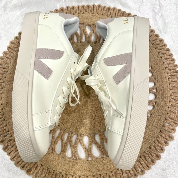 NWOT Veja Campo Leather White Natural Sneakers Size Men's 11 - Picture 5 of 11